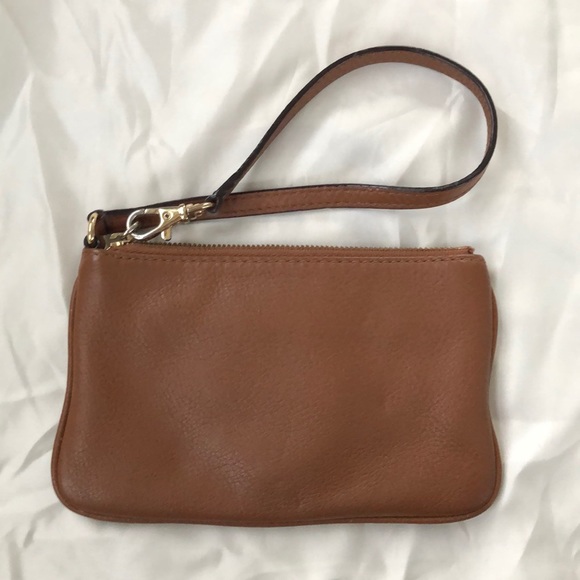 Michael Kors Brown Pebble Leather Wristlet - Picture 3 of 7